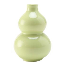 3.4oz Yellow Small Wine Jug Gourd Ceramic White Wine Jar Antique Style Empty Flask Flagon