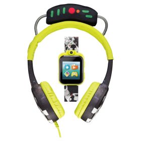 iTech Junior Children's Boys Headphones & Smartwatch Set - Green Mission Control