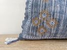 BLUE lumbar pillow cover Boho hand embroidered pillow cover Pillow cases Pillow shams For new year gift