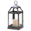 Rustic Silver Contemporary Candle Lantern