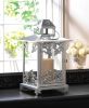 Silver Scrollwork Candle Lantern