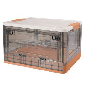 Stackable Storage Box with Wheels (Color: Orange)